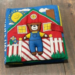 Vintage Baby’s First Book Club “The Teddy Book”Washable Fabric Colorful Book